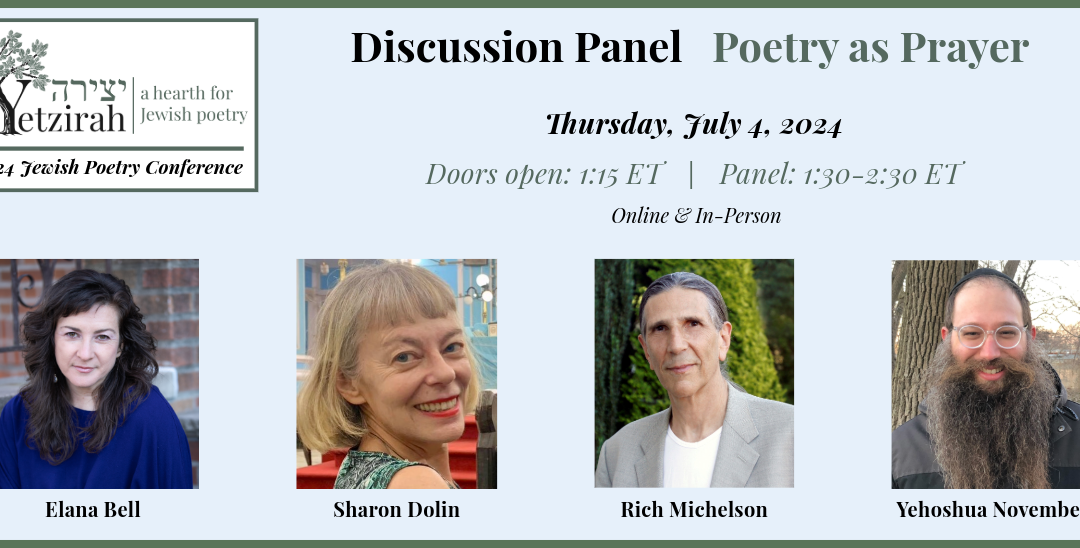 2024 Jewish Poetry Conference: Poetry as Prayer