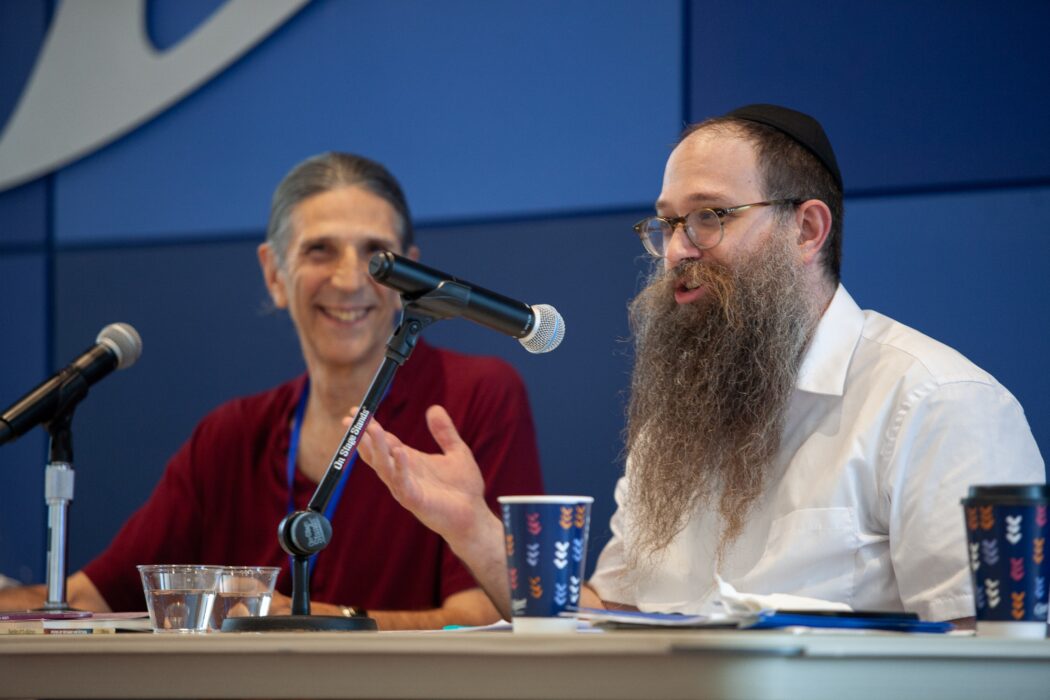 Speaker addressing audience at Yetzirah Poetry Conference | Yetzirah a hearth for Jewish Poetry